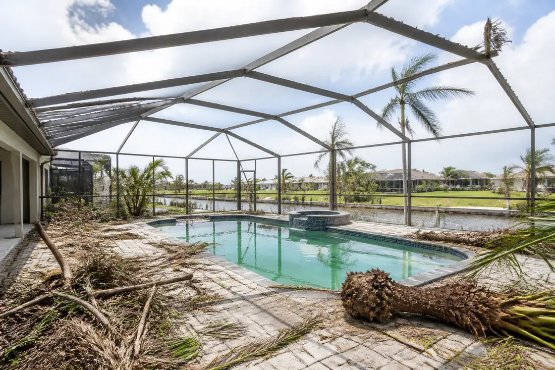 Storm Damage Screen Repair by Collier Screen Enclosures
